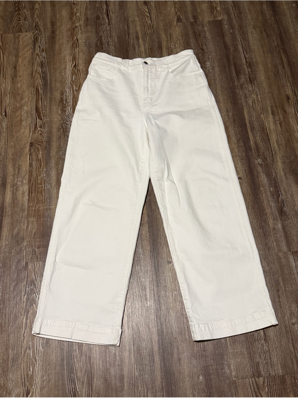 Madewell The Perfect Vintage Wide Leg Crop Jeans Women's 28 High Rise in Tile Wh